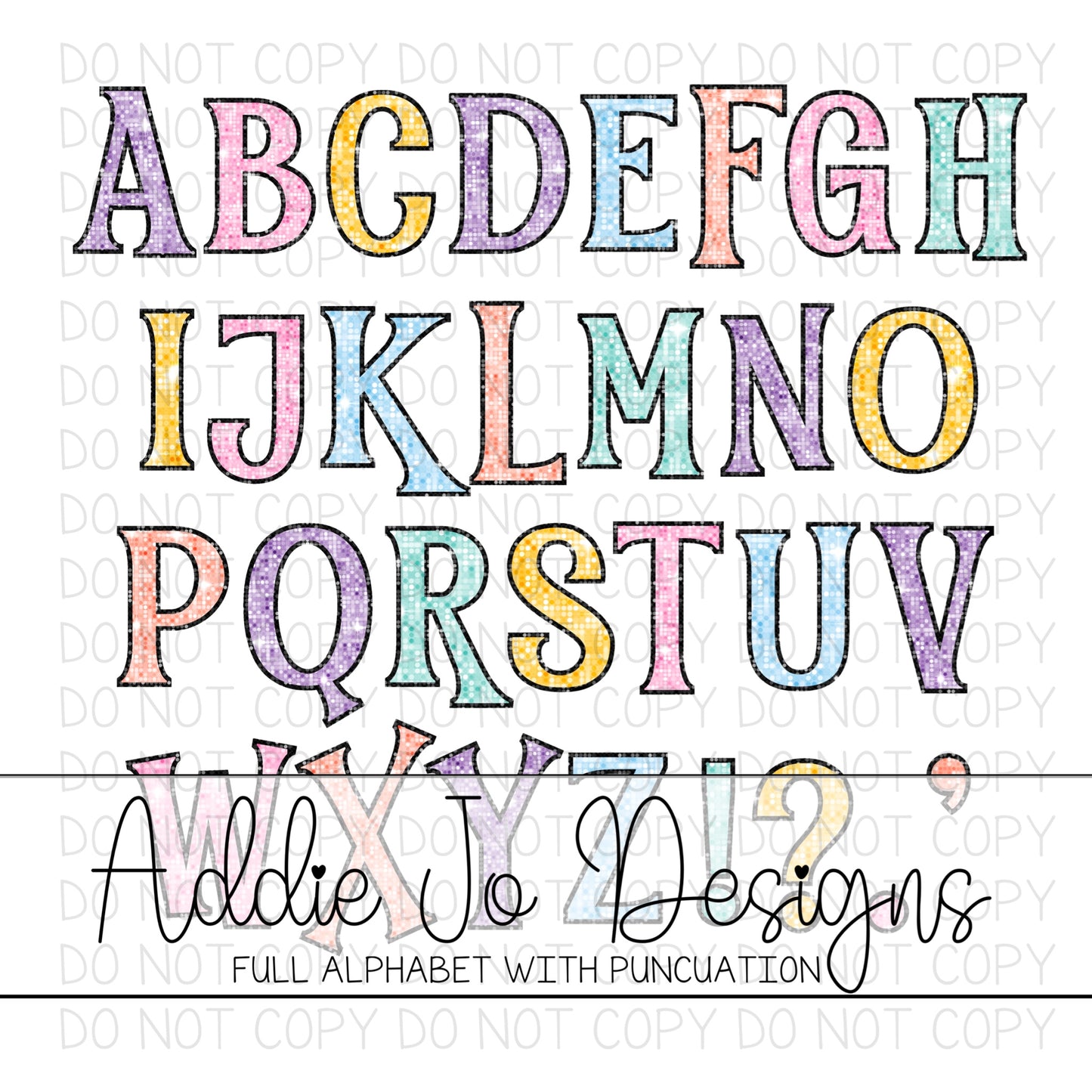 Sequin Alphabet