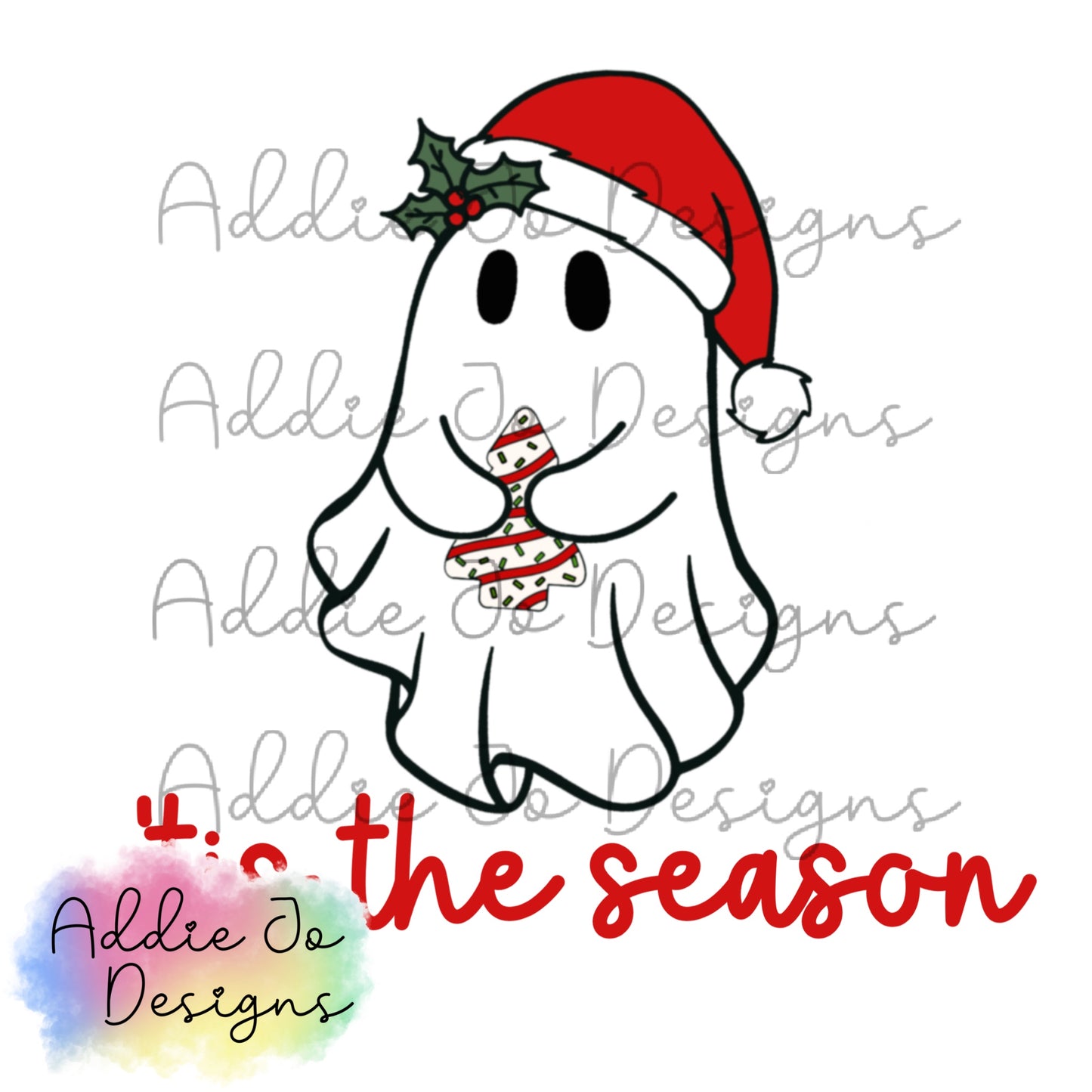 Ghost Christmas Cake PNG