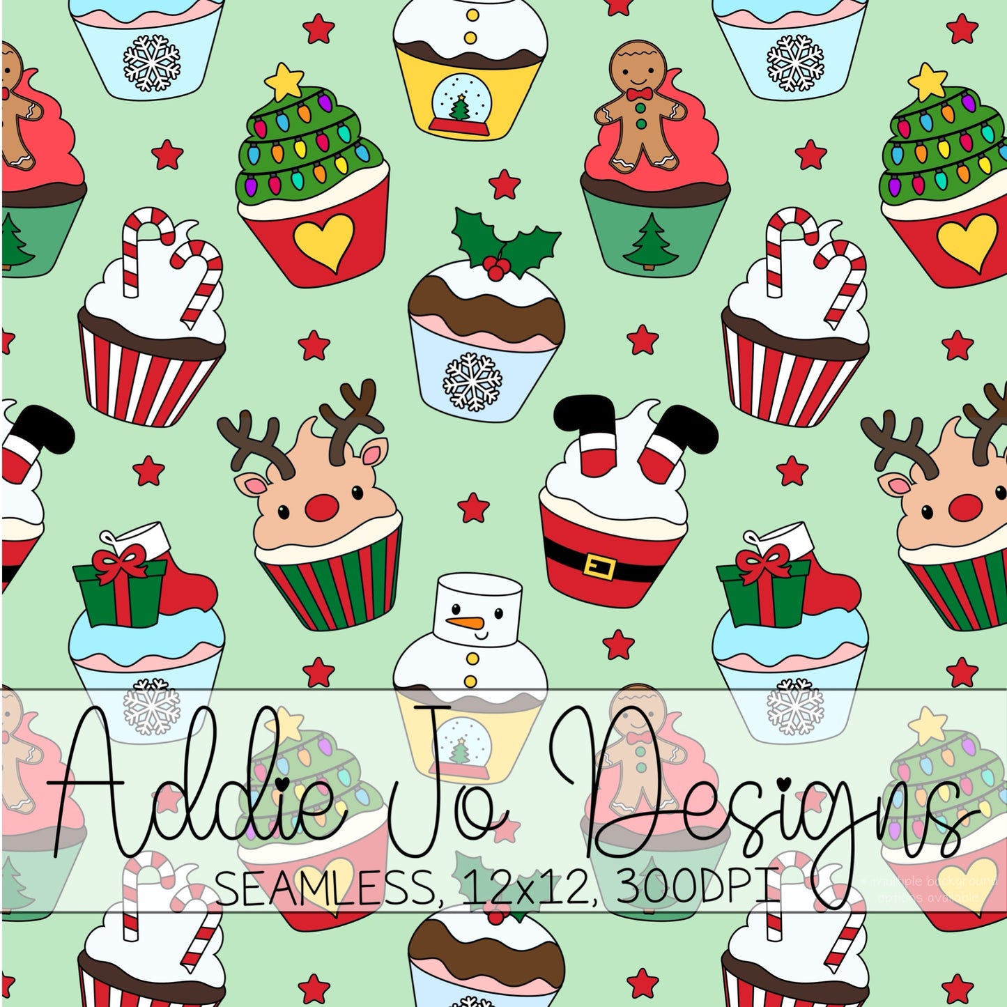 Christmas Cupcakes Seamless