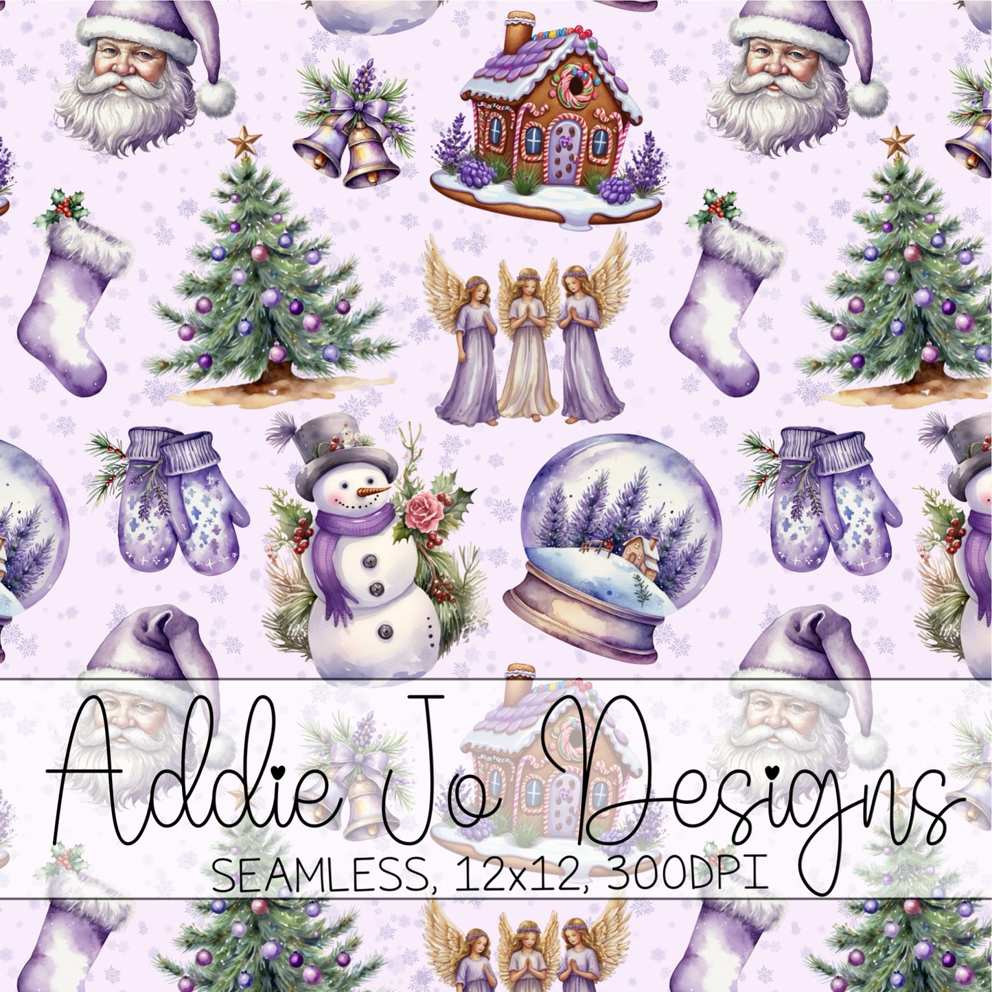 Lavender Christmas Seamless