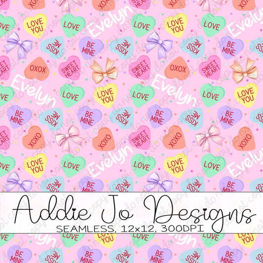 Custom Name Valentine Seamless