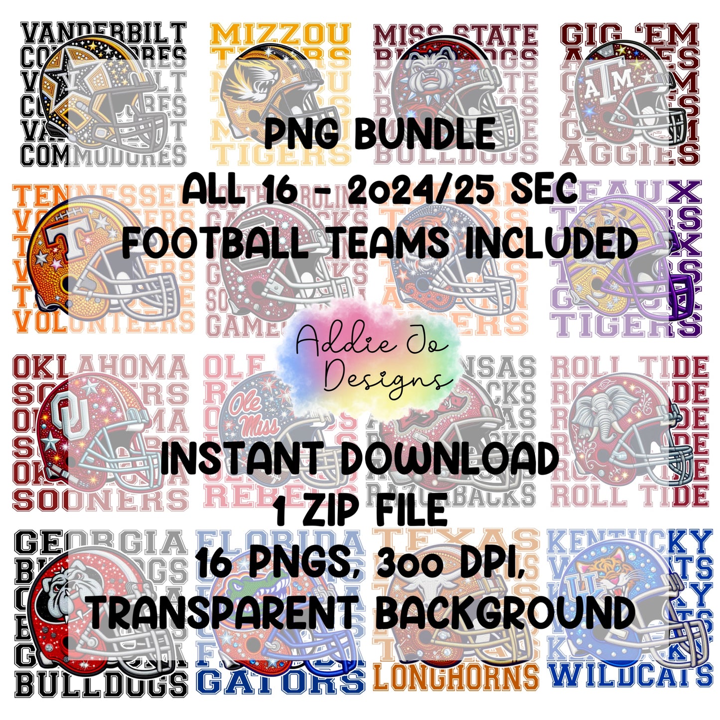 SEC TEAMS PNG Bundle