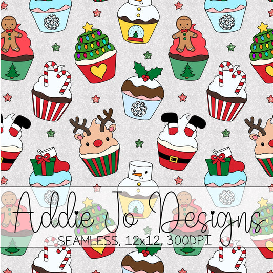 Christmas Cupcakes Seamless