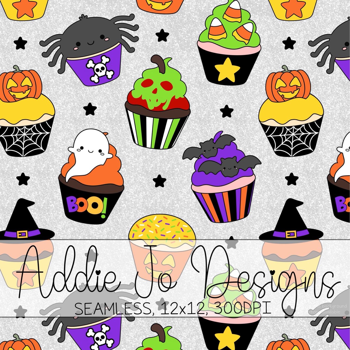 Halloween Cupcakes Seamless