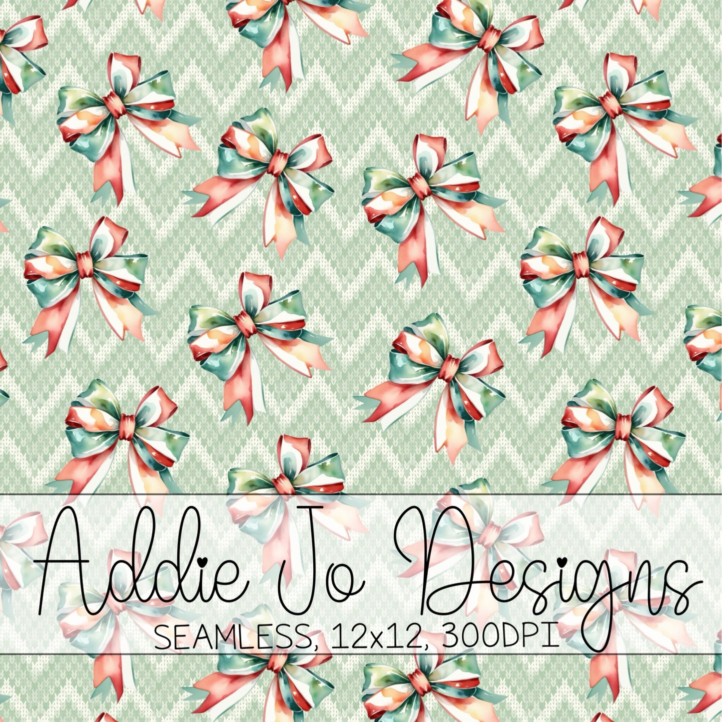 Christmas Sweater Bows Seamless