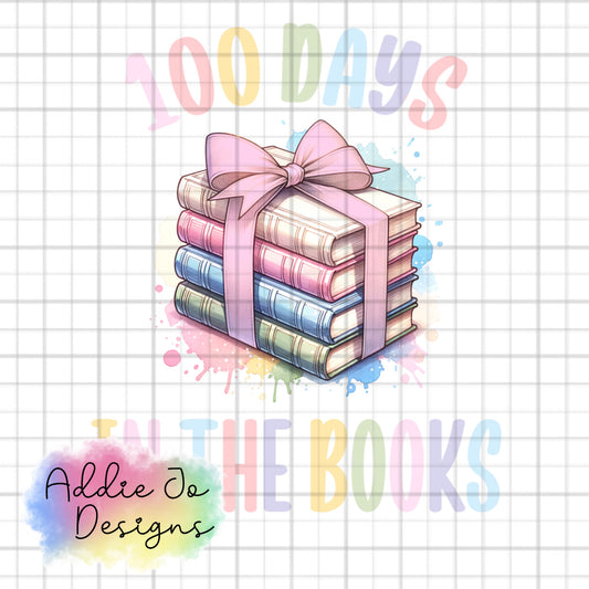 100 Days Books PNG