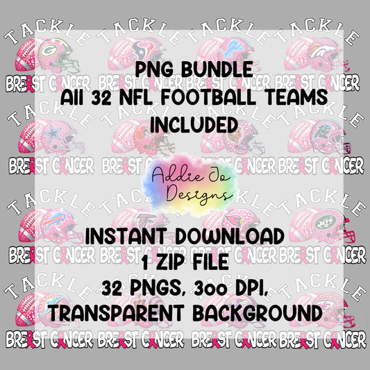 Pink Pro Football PNG Bundle